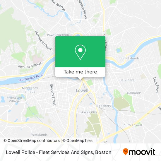 Mapa de Lowell Police - Fleet Services And Signs