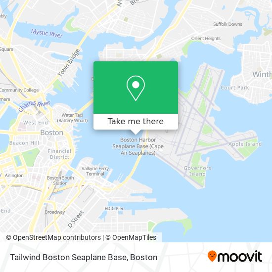 Tailwind Boston Seaplane Base map