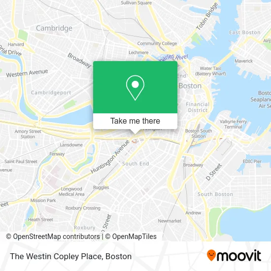 The Westin Copley Place map