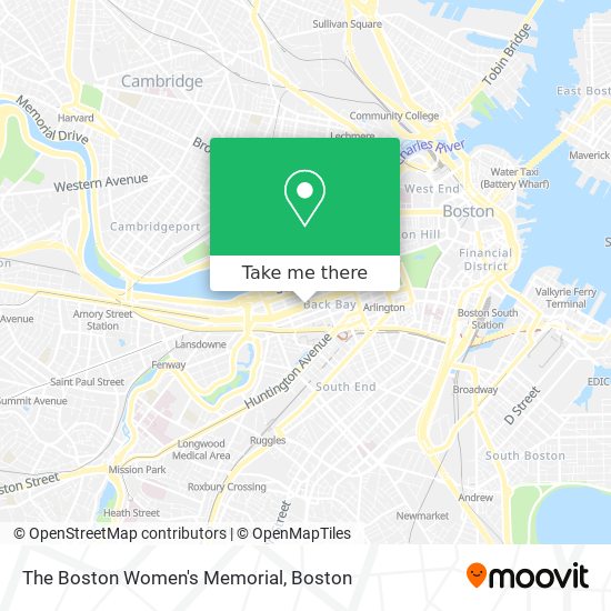 The Boston Women's Memorial map
