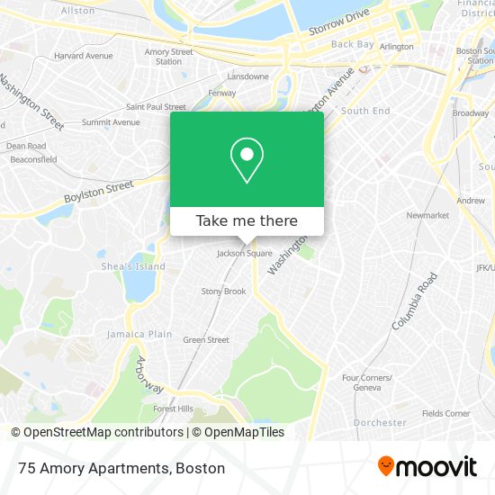 75 Amory Apartments map