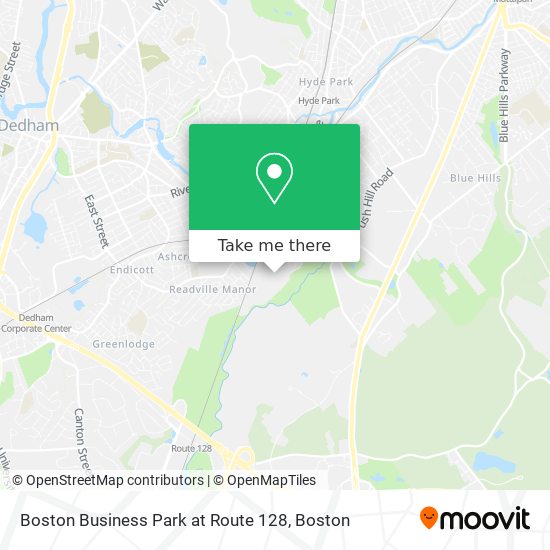 Mapa de Boston Business Park at Route 128