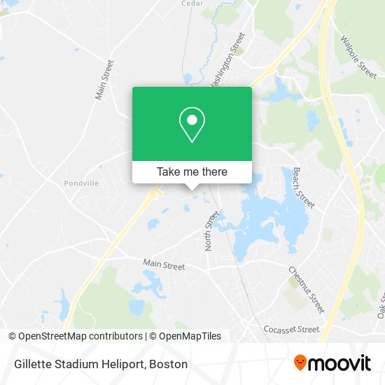 Gillette Stadium Heliport map