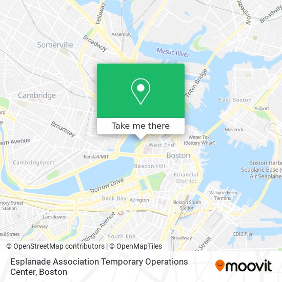 Esplanade Association Temporary Operations Center map