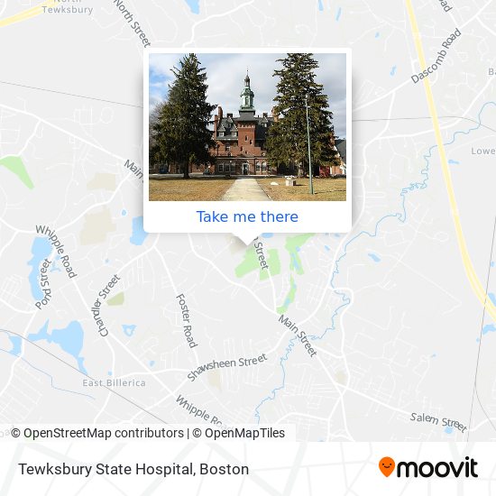 Tewksbury State Hospital map