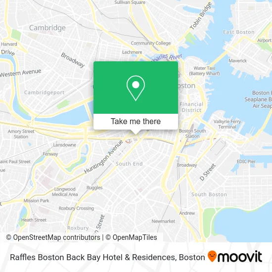 Raffles Boston Back Bay Hotel & Residences map