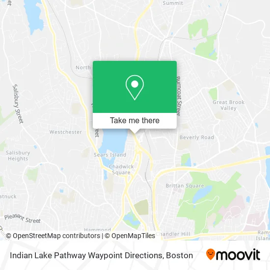 Indian Lake Pathway Waypoint Directions map