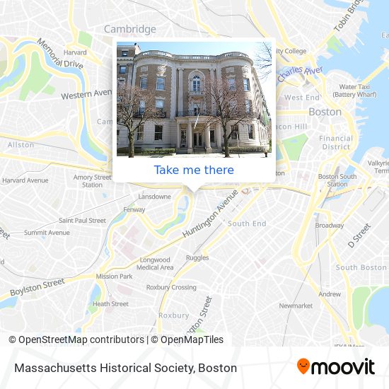 Mapa de Massachusetts Historical Society