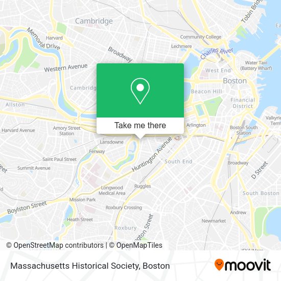 Mapa de Massachusetts Historical Society