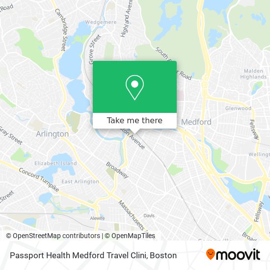 Passport Health Medford Travel Clini map