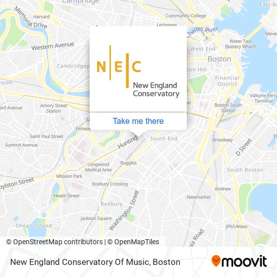 New England Conservatory Of Music map