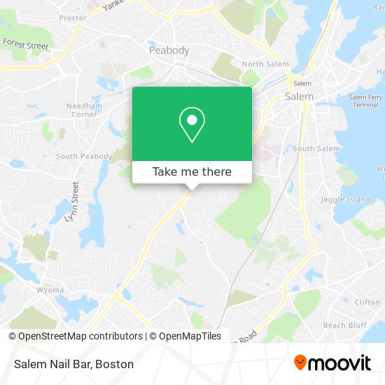 Mapa de Salem Nail Bar
