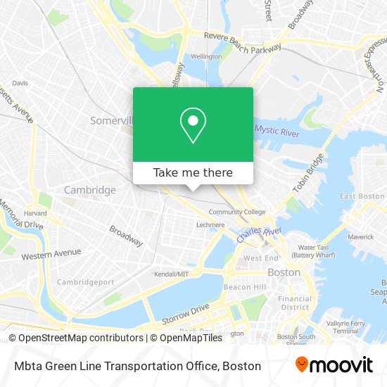 Mapa de Mbta Green Line Transportation Office