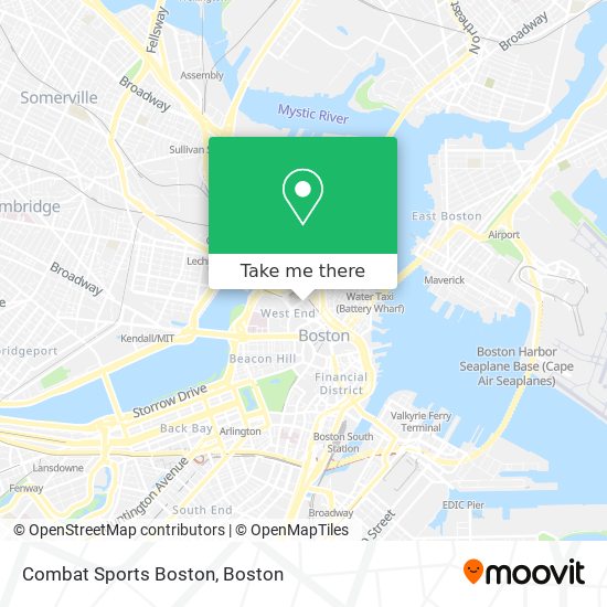 Mapa de Combat Sports Boston