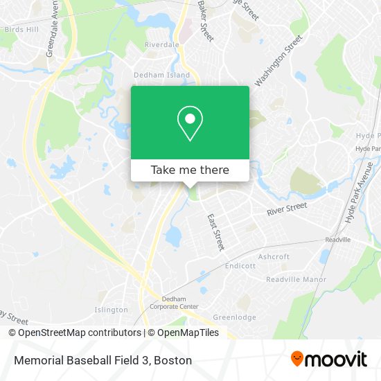 Memorial Baseball Field 3 map
