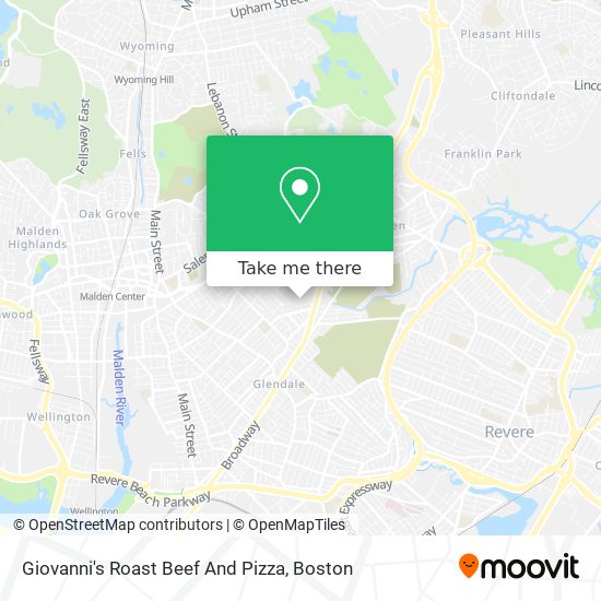 Mapa de Giovanni's Roast Beef And Pizza