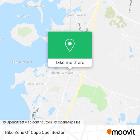 Bike Zone Of Cape Cod map