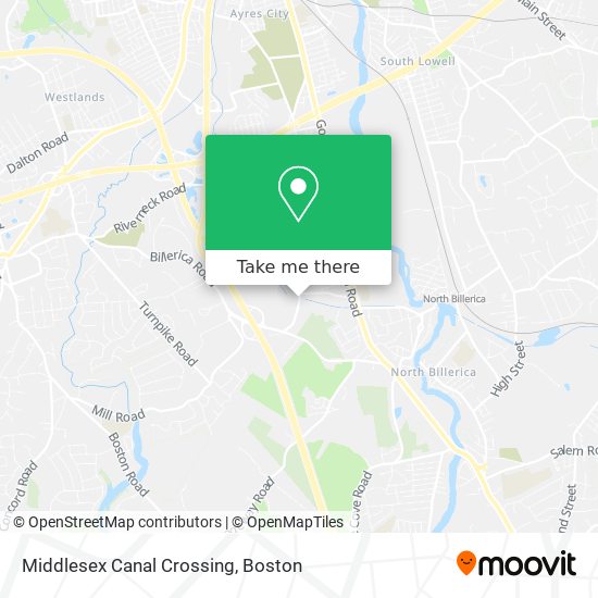 Middlesex Canal Crossing map