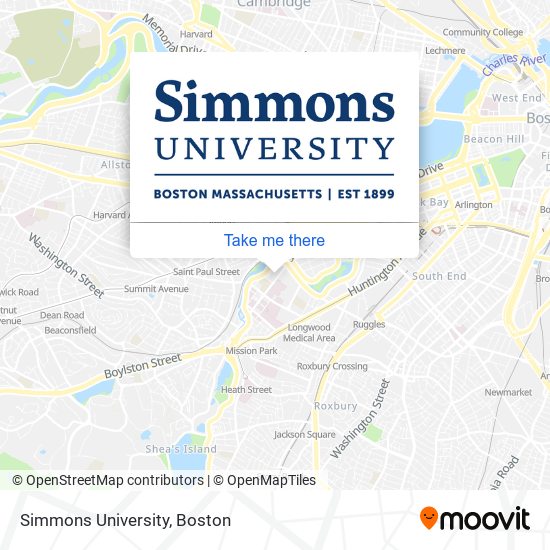 Mapa de Simmons University