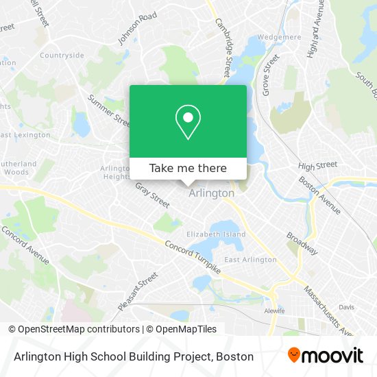 Arlington High School Building Project map