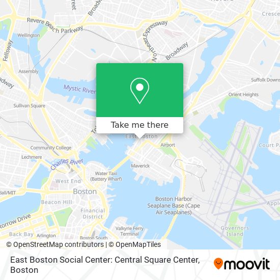 Mapa de East Boston Social Center: Central Square Center