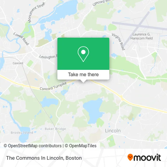 The Commons In Lincoln map