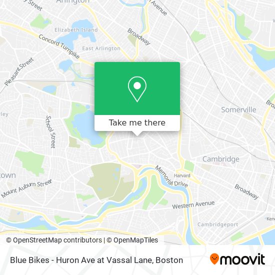 Blue Bikes - Huron Ave at  Vassal  Lane map