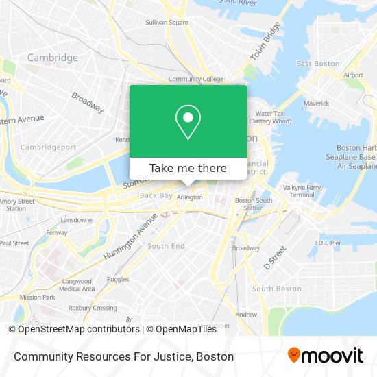 Community Resources For Justice map