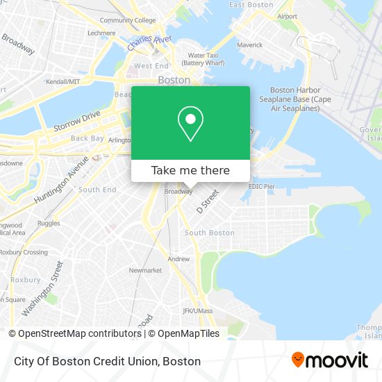 City Of Boston Credit Union map