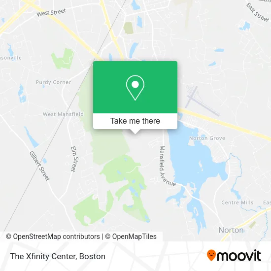 The Xfinity Center map