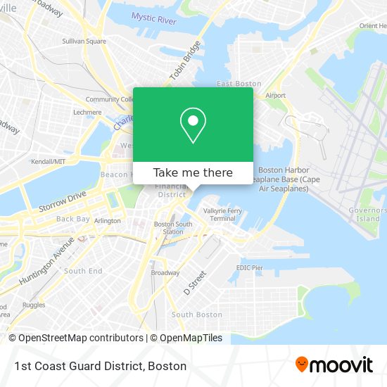 1st Coast Guard District map