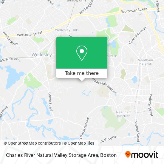 Mapa de Charles River Natural Valley Storage Area