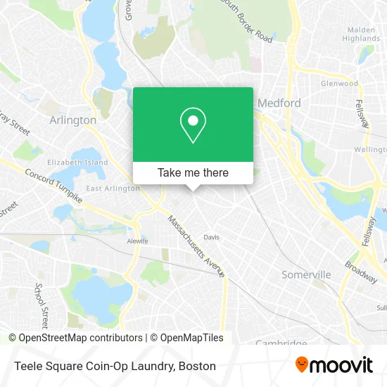 Teele Square Coin-Op Laundry map