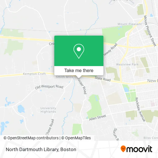 North Dartmouth Library map
