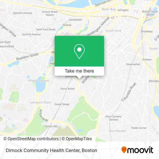 Dimock Community Health Center map