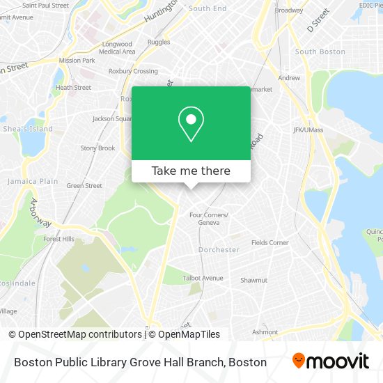 Mapa de Boston Public Library Grove Hall Branch
