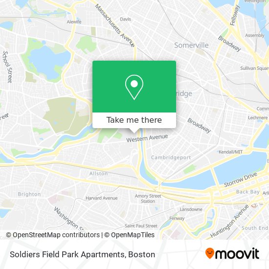 Mapa de Soldiers Field Park Apartments