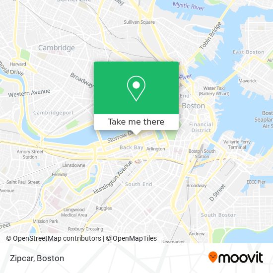 Mapa de Zipcar