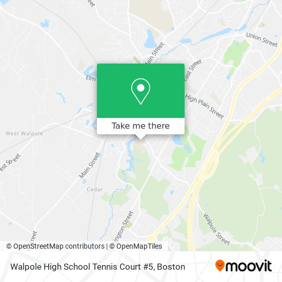 Mapa de Walpole High School Tennis Court #5