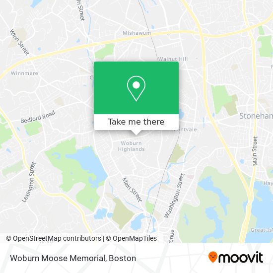 Woburn Moose Memorial map