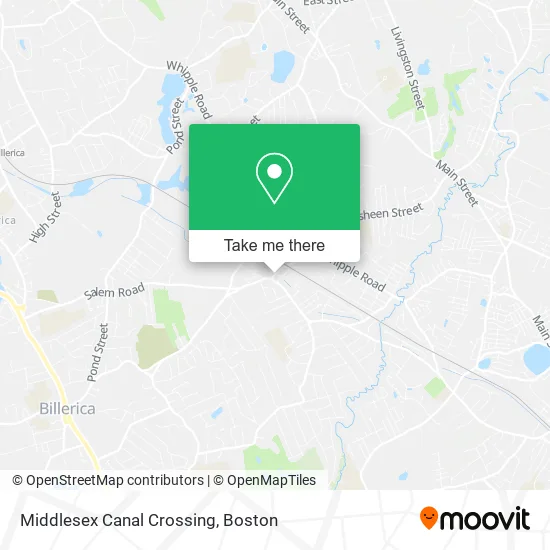 Middlesex Canal Crossing map