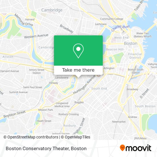 Boston Conservatory Theater map