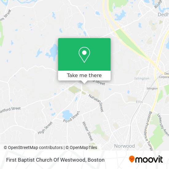 First Baptist Church Of Westwood map