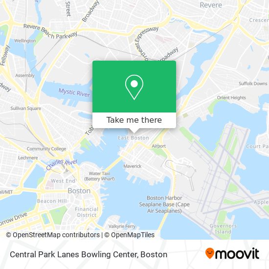 Central Park Lanes Bowling Center map
