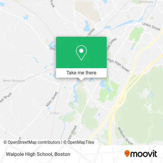 Walpole High School map