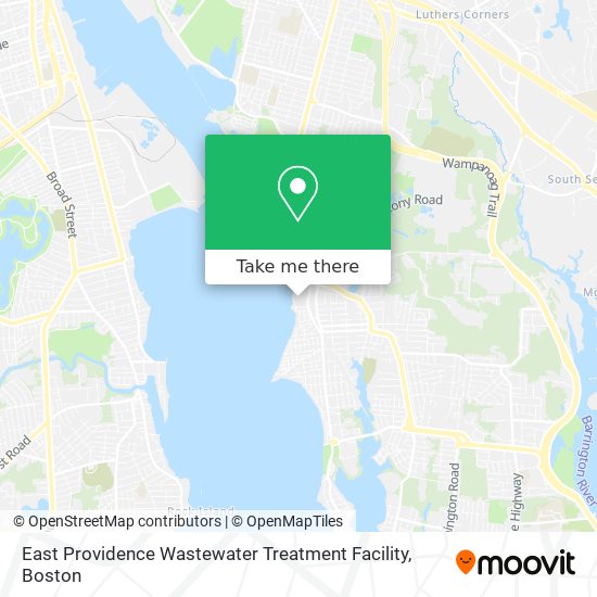 East Providence Wastewater Treatment Facility map