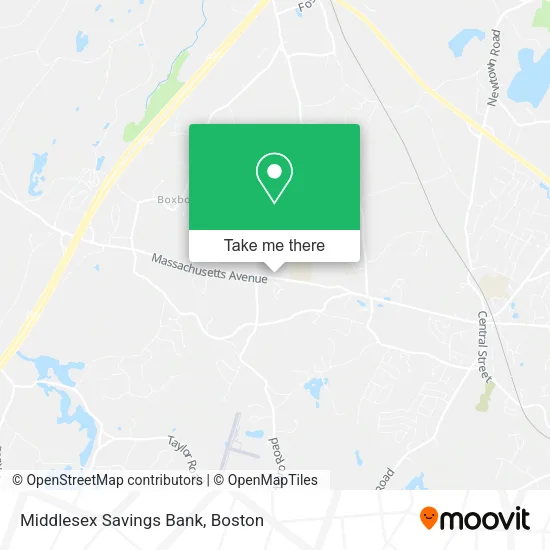 Middlesex Savings Bank map