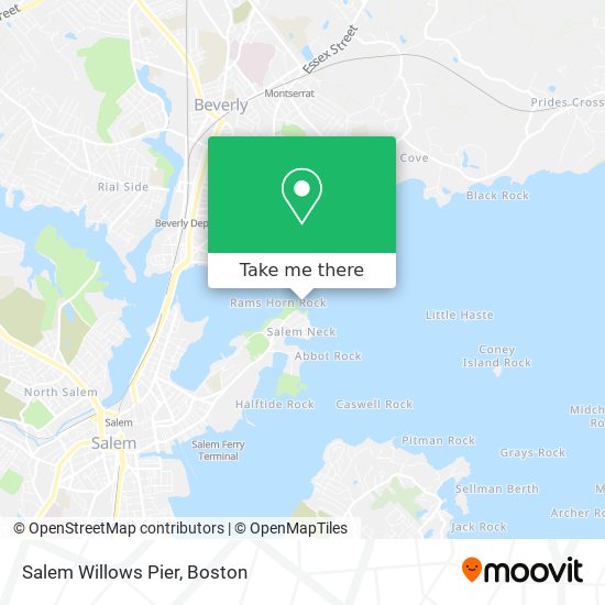Salem Willows Pier map
