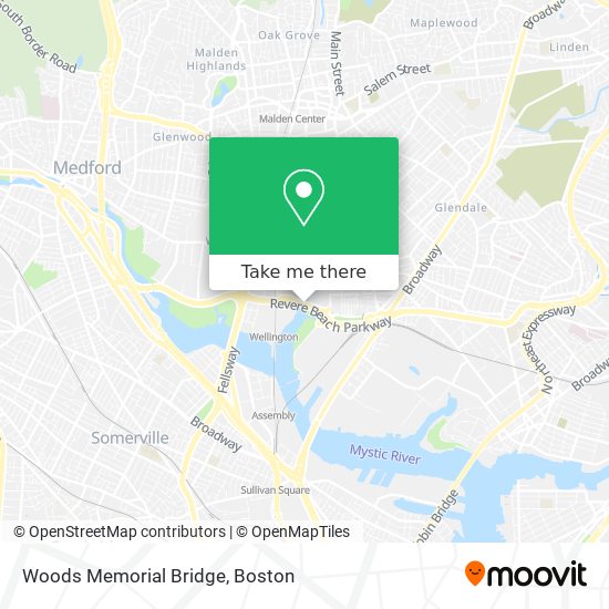 Woods Memorial Bridge map
