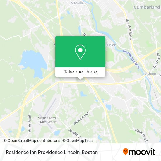 Residence Inn Providence Lincoln map